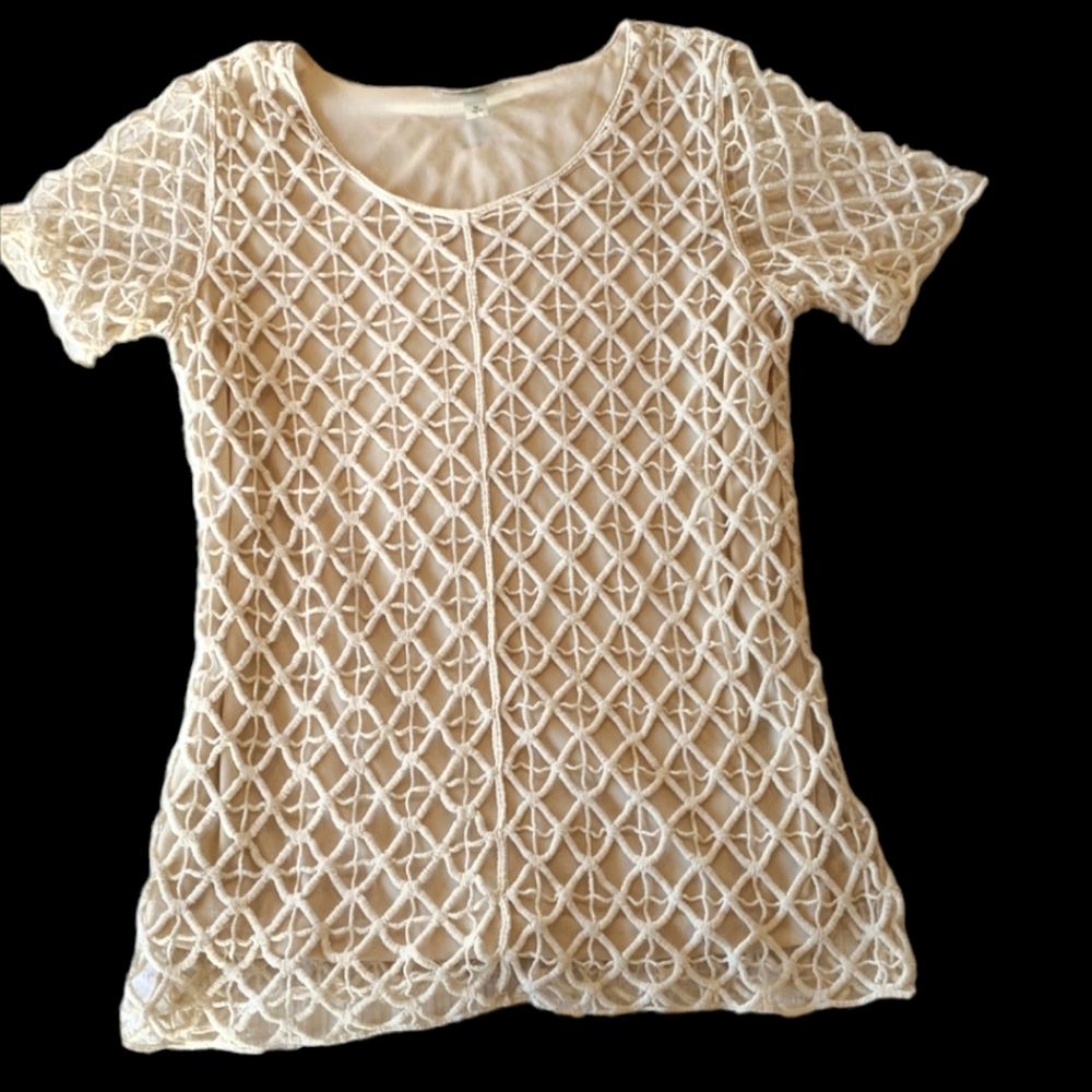 Dressbarn Lattice Tunic Top